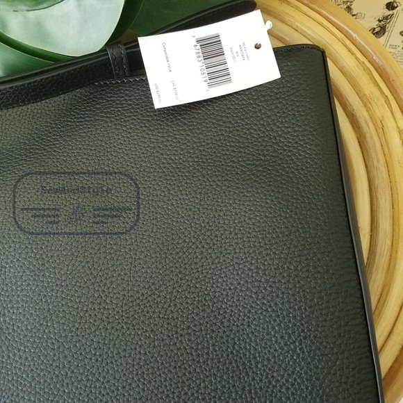 NWT New York Leila Leather Top Zip Crossbody color: black - Picture 8 of 15